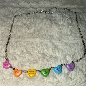 Sweethearts Candy Heart Charm Necklace